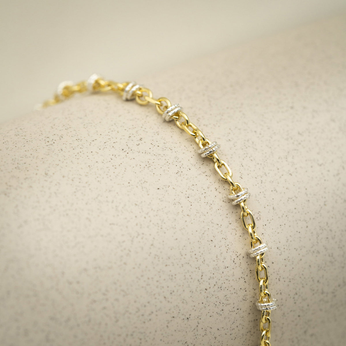 Candy armbånd i 925 sølv og forgylt, 4 mm, 16 cm, bilde 2 av 2