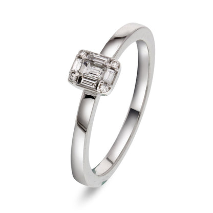 Ring i 14 karat hvitt gull med diamant 0,17 ct, 5,5 mm, bilde 1 av 4