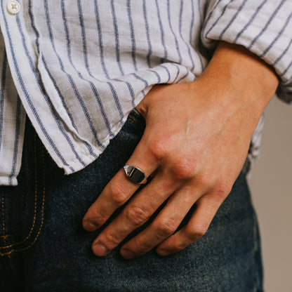 Ring i 925 sølv, 10 mm bred, bilde 2 av 5