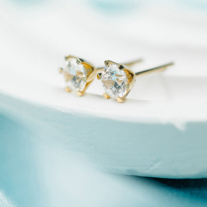 Gems Contessa øredobber i 14 karat gult gull med labdiamant 6,5 mm, bilde 3 av 4