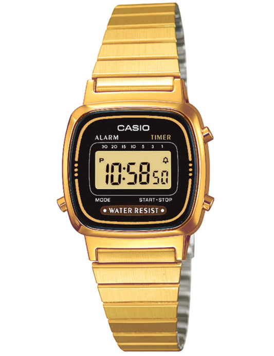 Casio Vintage LA670WEGA-1EF dameklokke i stål