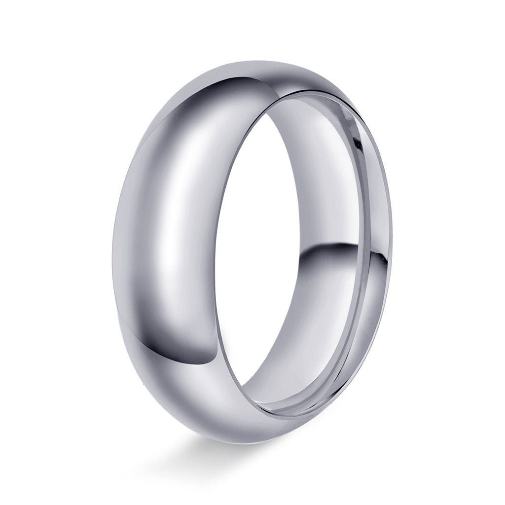 Ring i 950 platina halvrund/buet, polert, bilde 12 av 12