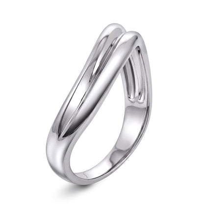 Twin ring i 925 sølv rhodinert, 5 mm, bilde 1 av 3