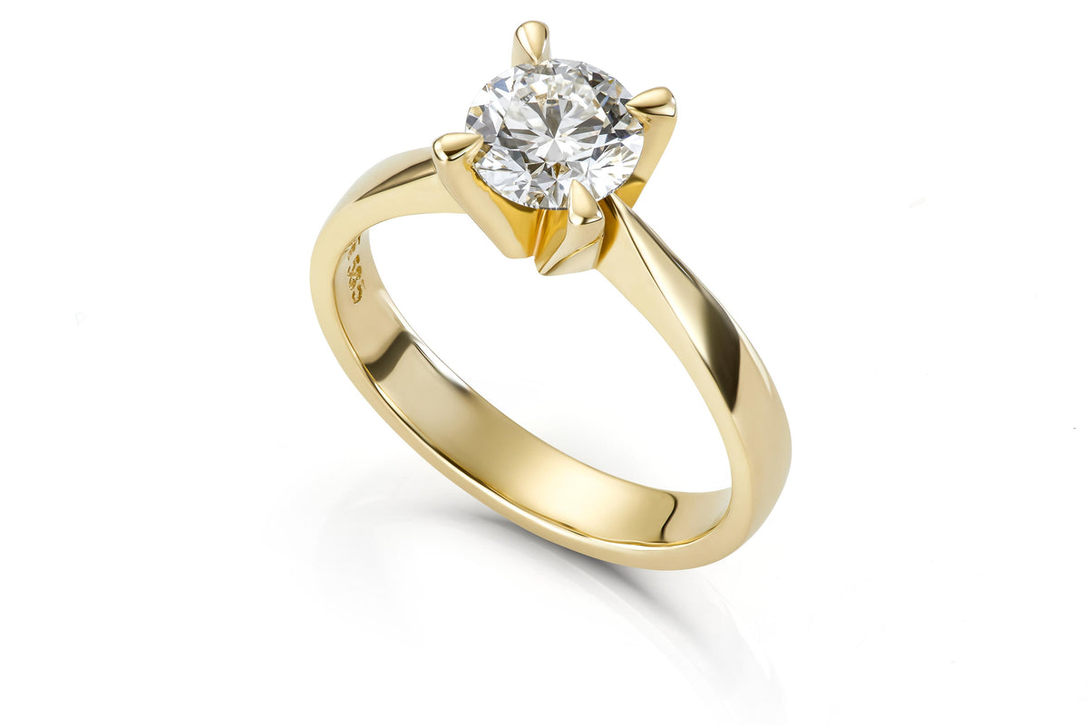 Svolder ring Maud i 585 gull med diamant 1 ct, GTW/SI, bilde 1 av 2