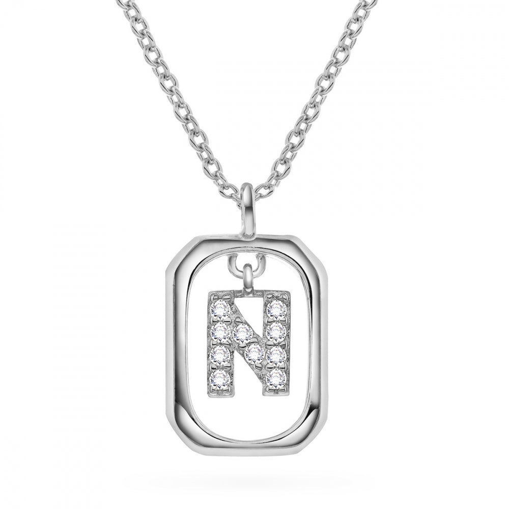 Jewelry Letters anheng i sølv med zirkonia, bokstav, bilde 34 av 57