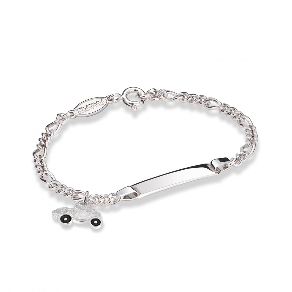 Armbånd i 925 sølv med glassemalje, veteranbil, 15 cm, bilde 5 av 9