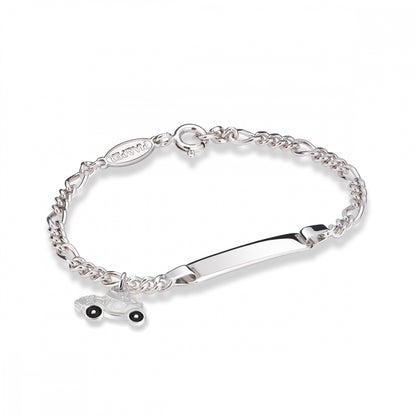 Armbånd i 925 sølv med glassemalje, veteranbil, 15 cm, bilde 5 av 9