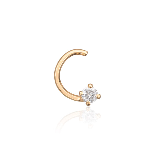 Carmen piercing i 585 gult gull med diamant 0,035 ct