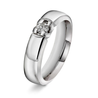 Beta ring i 14 karat hvitt gull med diamant 0,20 ct, bilde 1 av 4