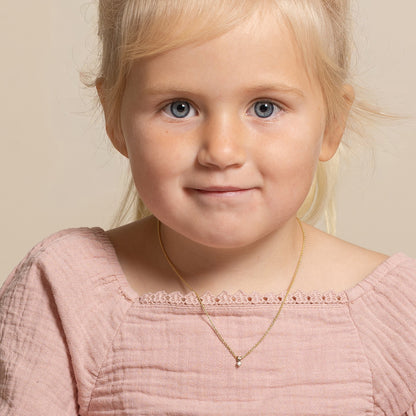 Smykke i 585 gult gull med diamant 0,05 ct til barn, bilde 2 av 3