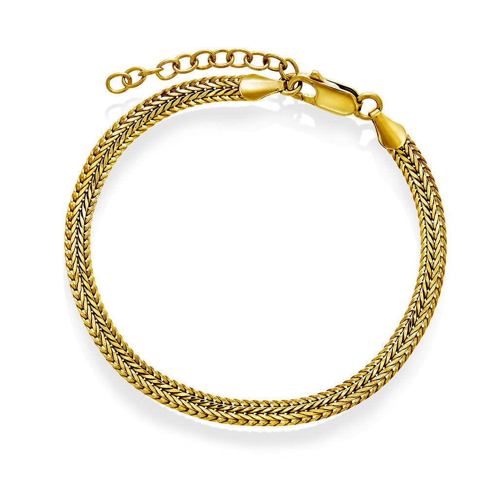 Armbånd i 925 forgylt sølv 3,8 mm