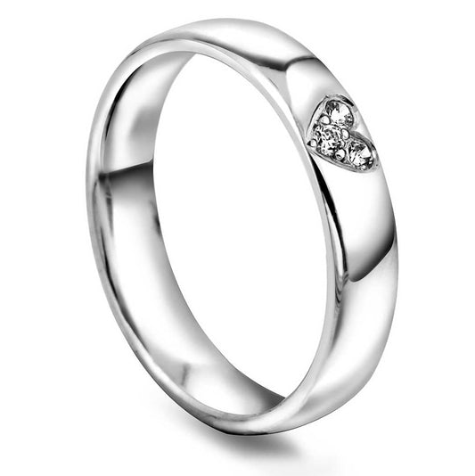 4mm glatt ring, innv.buet 0,06ct WSI N8240 - Bjerveur.no4mm glatt ring, innv.buet 0,06ct WSI N8240