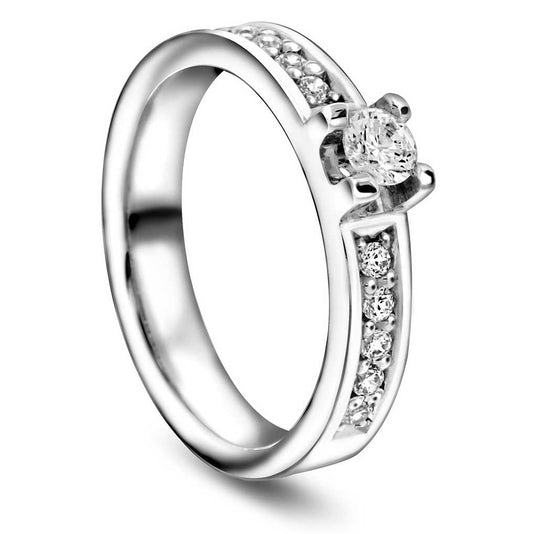 4mm glatt ring, innv.buet hv.g. m/dia - Bjerveur.no4mm glatt ring, innv.buet hv.g. m/dia