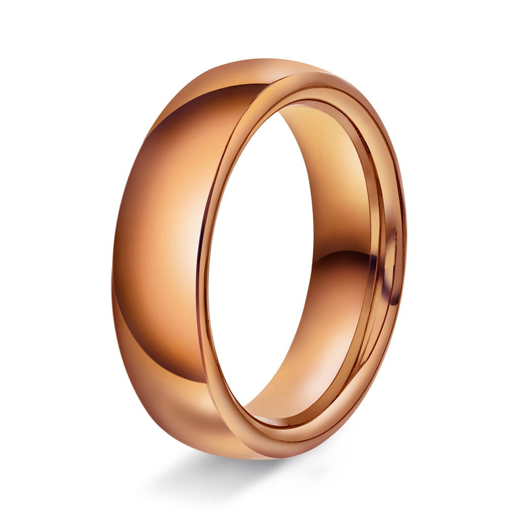 Ring i 14 karat rosé gull, innvendig oval, bilde 5 av 6