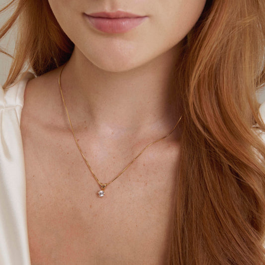 Vida anheng i 14 karat gult gull med diamant 0,50 ct, bilde 2 av 3