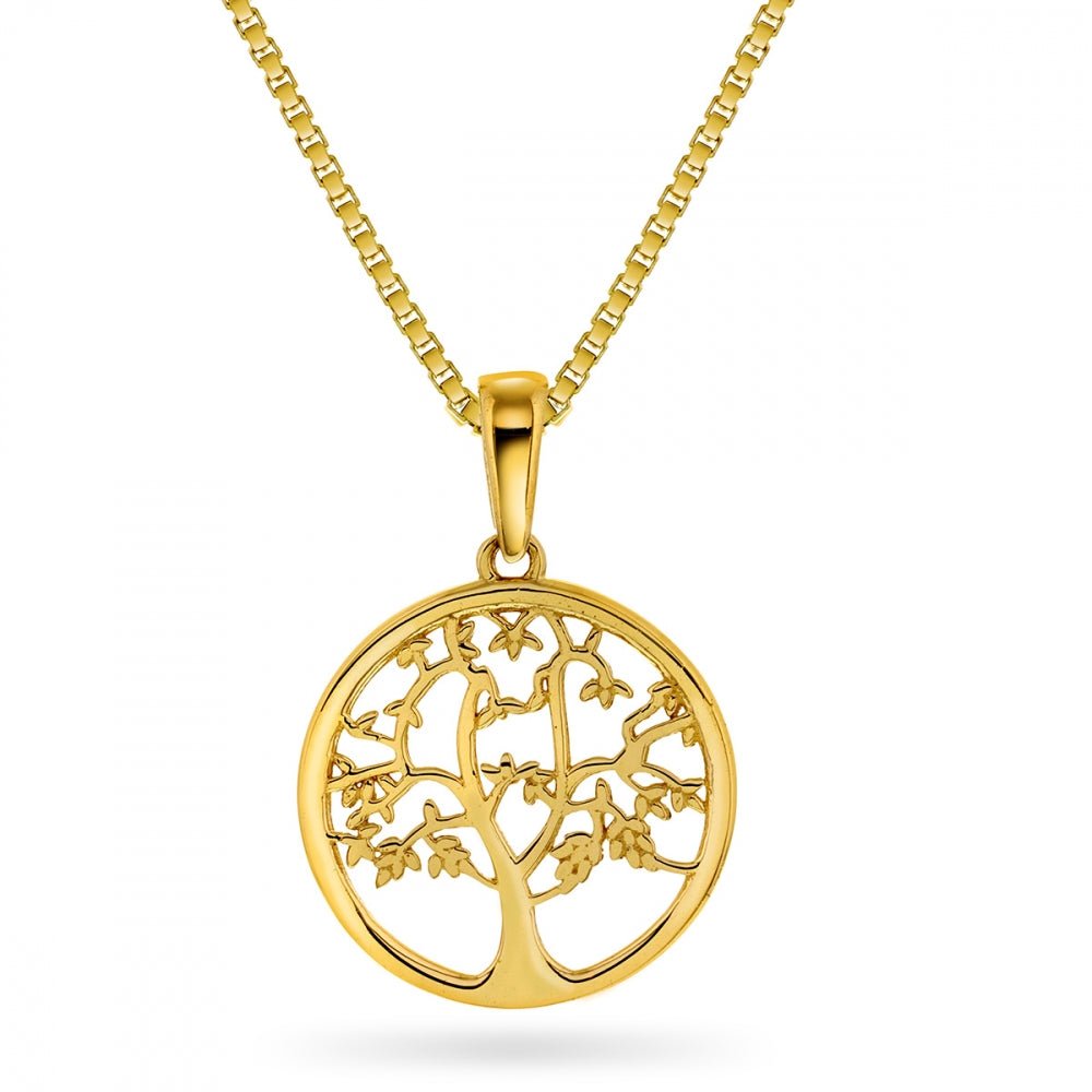 52780 - Livets tre i gult gull. B: 14 mm. - Bjerveur.no52780 - Livets tre i gult gull. B: 14 mm.