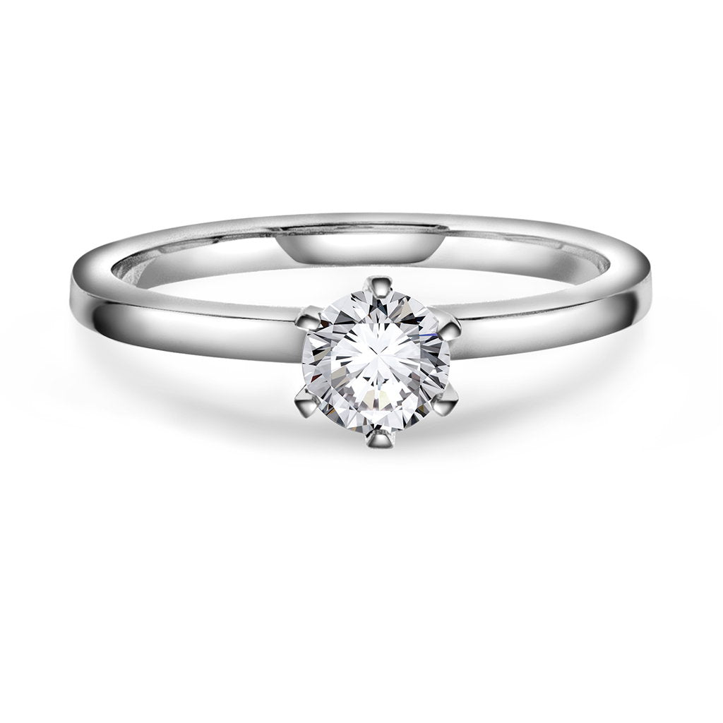 Gems ring i 14 karat hvitt gull med labdiamant 0,50 ct, bilde 1 av 5