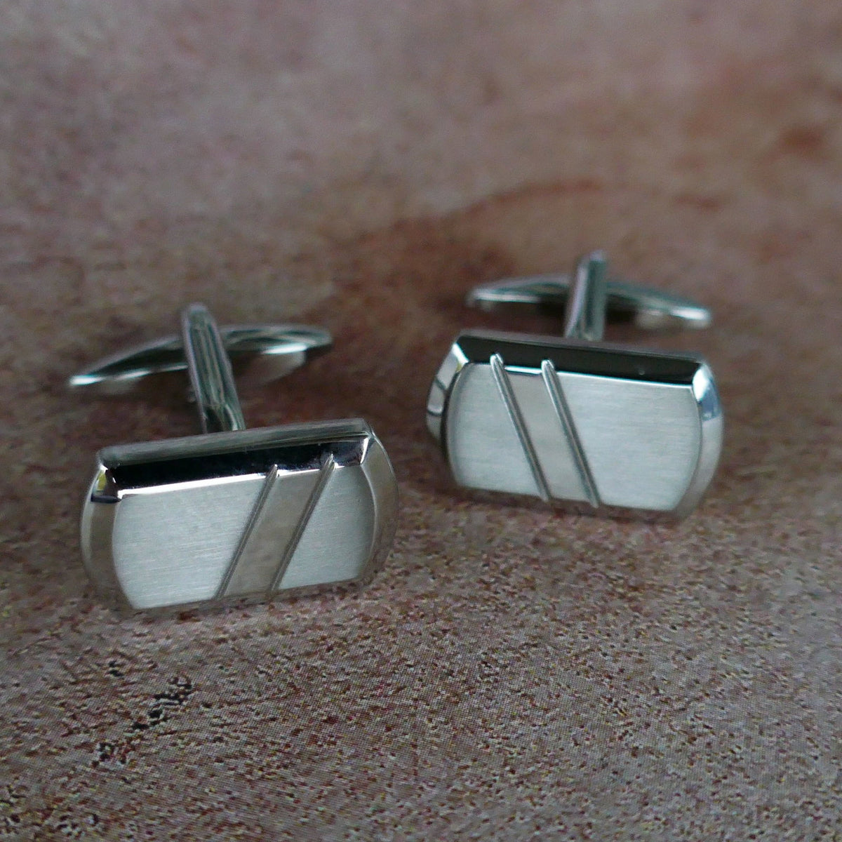 Mansjettknapper i stål 12 x 20 mm, bilde 3 av 4