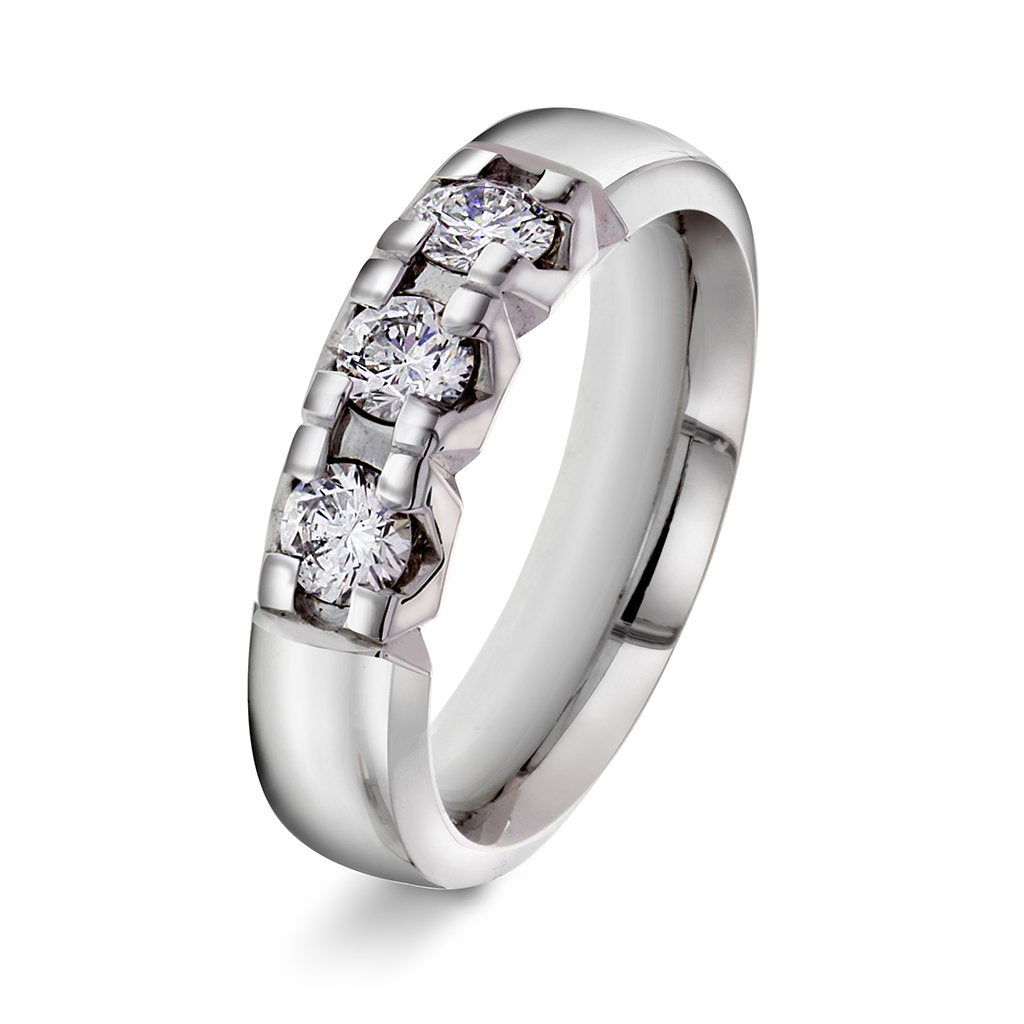 Beta ring i 14 karat hvitt gull med diamant 0,60 ct, bilde 1 av 3
