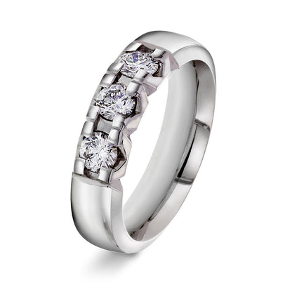 Beta ring i 14 karat hvitt gull med diamant 0,60 ct, bilde 1 av 3