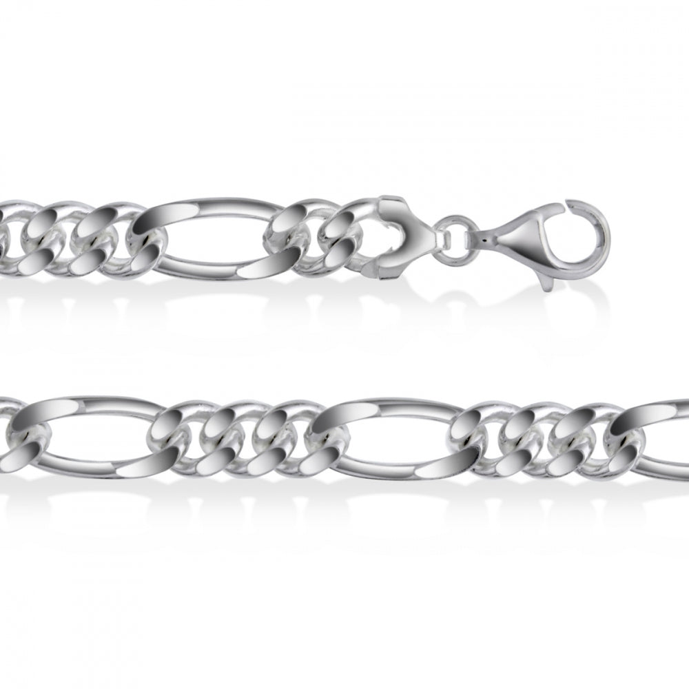 Armbånd i sølv med figarolenke 7 mm, bilde 1 av 4