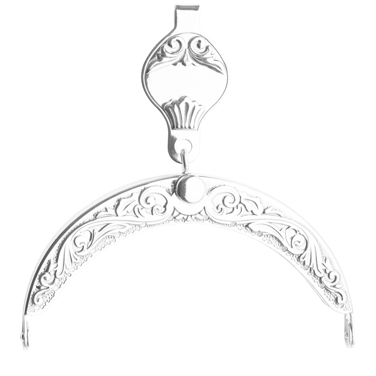 Veskelås forsølva, kvit 532400