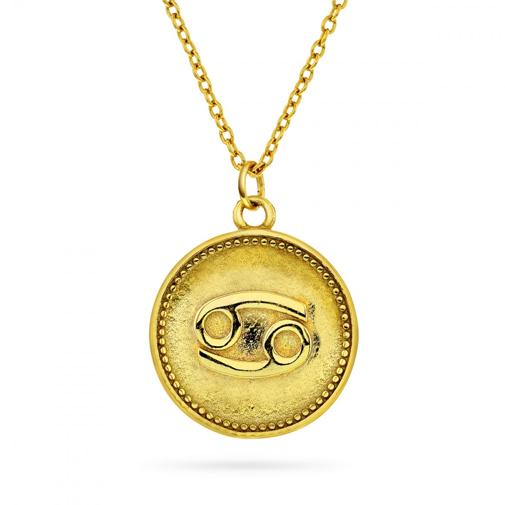 Zodiacs anheng i forgylt sølv, tosidig, 16 mm, bilde 5 av 24