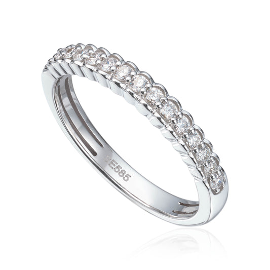 Carmen ring i 585 hvitt gull med diamant 0,25 ct