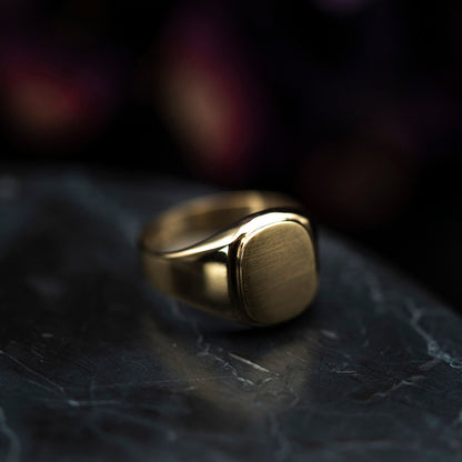 Ring i 14 karat gult gull, blank og matt, 15 mm, bilde 4 av 4