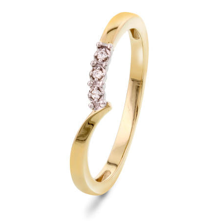 RING I GULL MED DIAMANTER 0,02 CT WP 56456