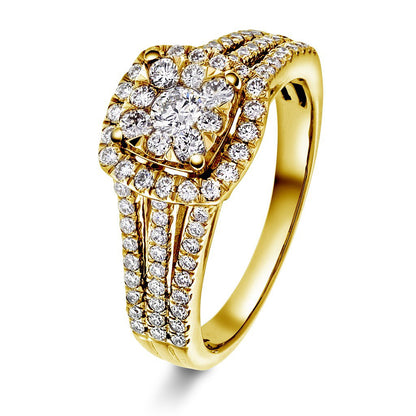 Ring i 14 karat gult gull med diamant 0,90 ct, bilde 1 av 4
