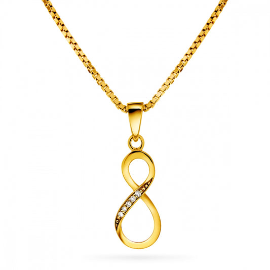 Anheng i gull med diamant, evighet 16 mm