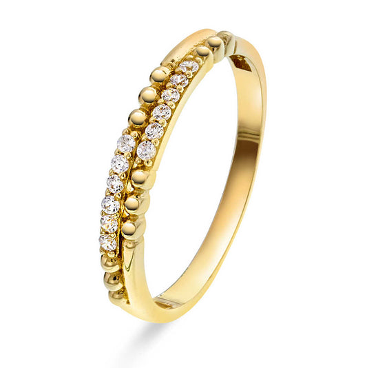 RING I GULL MED ZIRKONIA 59202