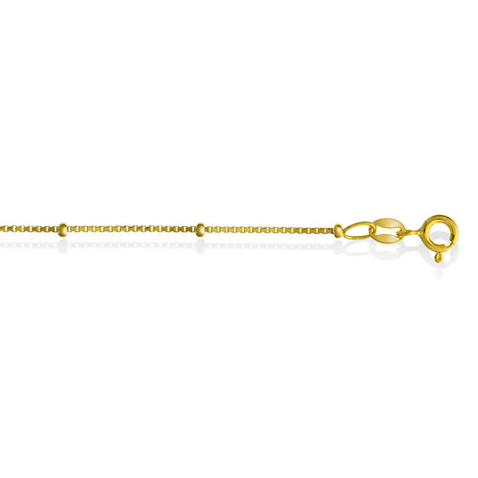 Veneziansk halskjede i forgylt sølv 1 mm, 60 cm