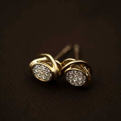ØREDOBBER I GULL MED DIAMANTER 0,15 CT W 59396