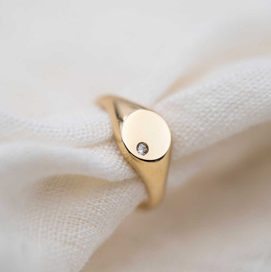 RING I GULL MED ZIRKONIA 59502