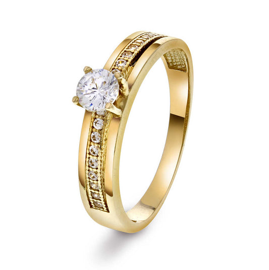 RING I GULL MED ZIRKONIA 59504