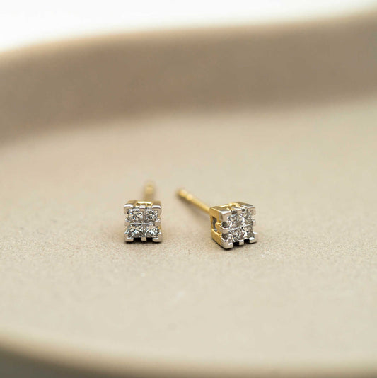 ØREDOBBER I GULL MED DIAMANTER 0,25CT WP 59612