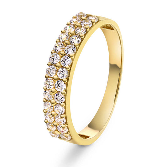 RING I GULL MED ZIRKONIA 59631