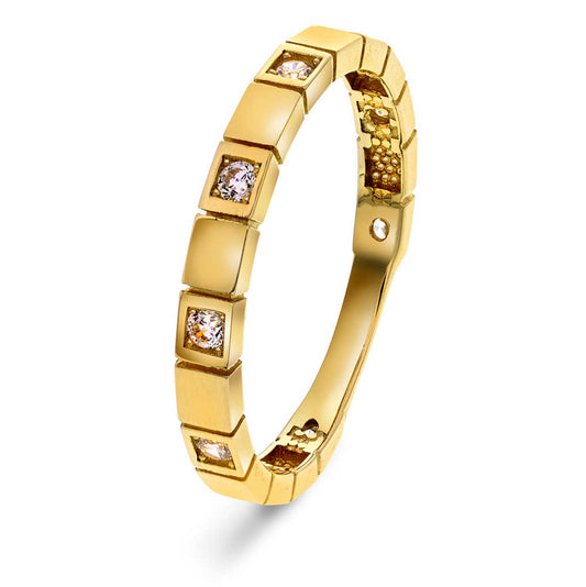 RING I GULL MED ZIRKONIA 59667