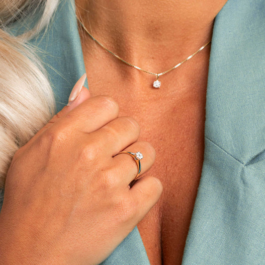 Ring i gull med diamanter 0,21 ct WP 59670