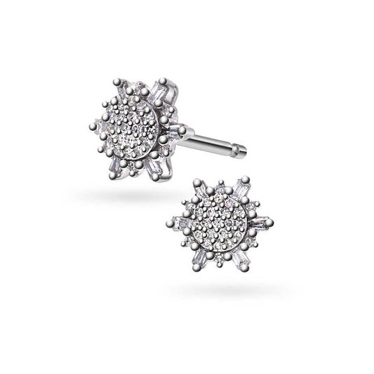 ØREDOBBER I GULL MED DIAMANTER 0,13 CT W 59684