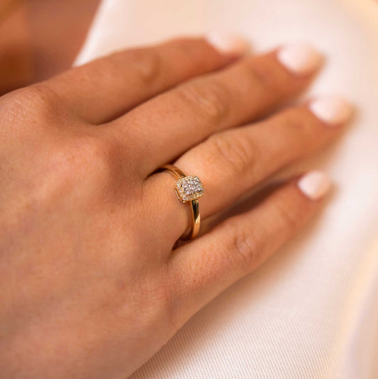 Ring i gull med diamanter 0,15 WP 59727