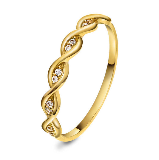 Ring i gull med zirkonia 59731