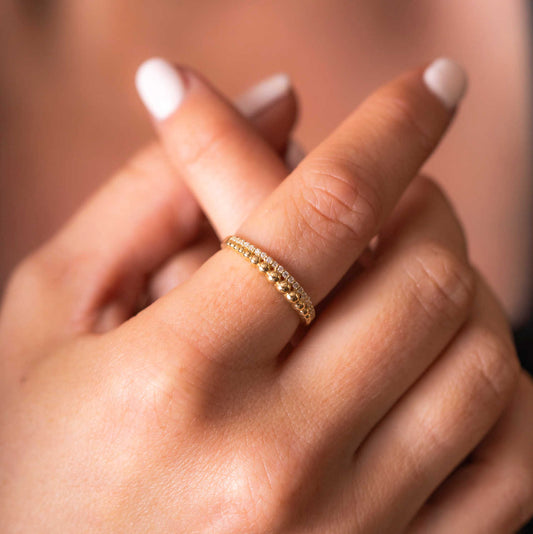Ring i gull med zirkonia 59748