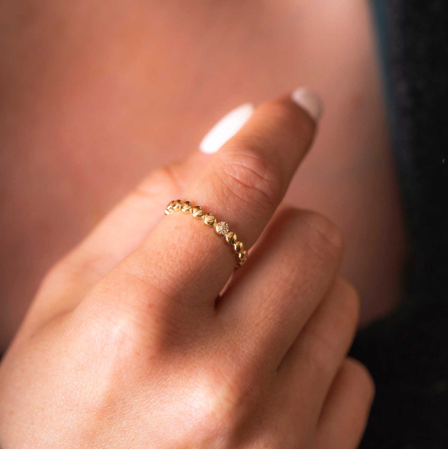 Ring i gull med zirkonia 59749