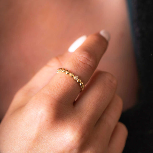 Ring i gull med zirkonia 59749
