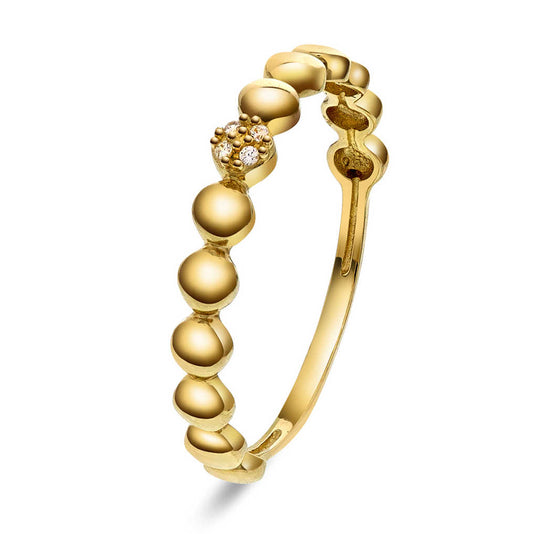 Ring i gull med zirkonia 59749