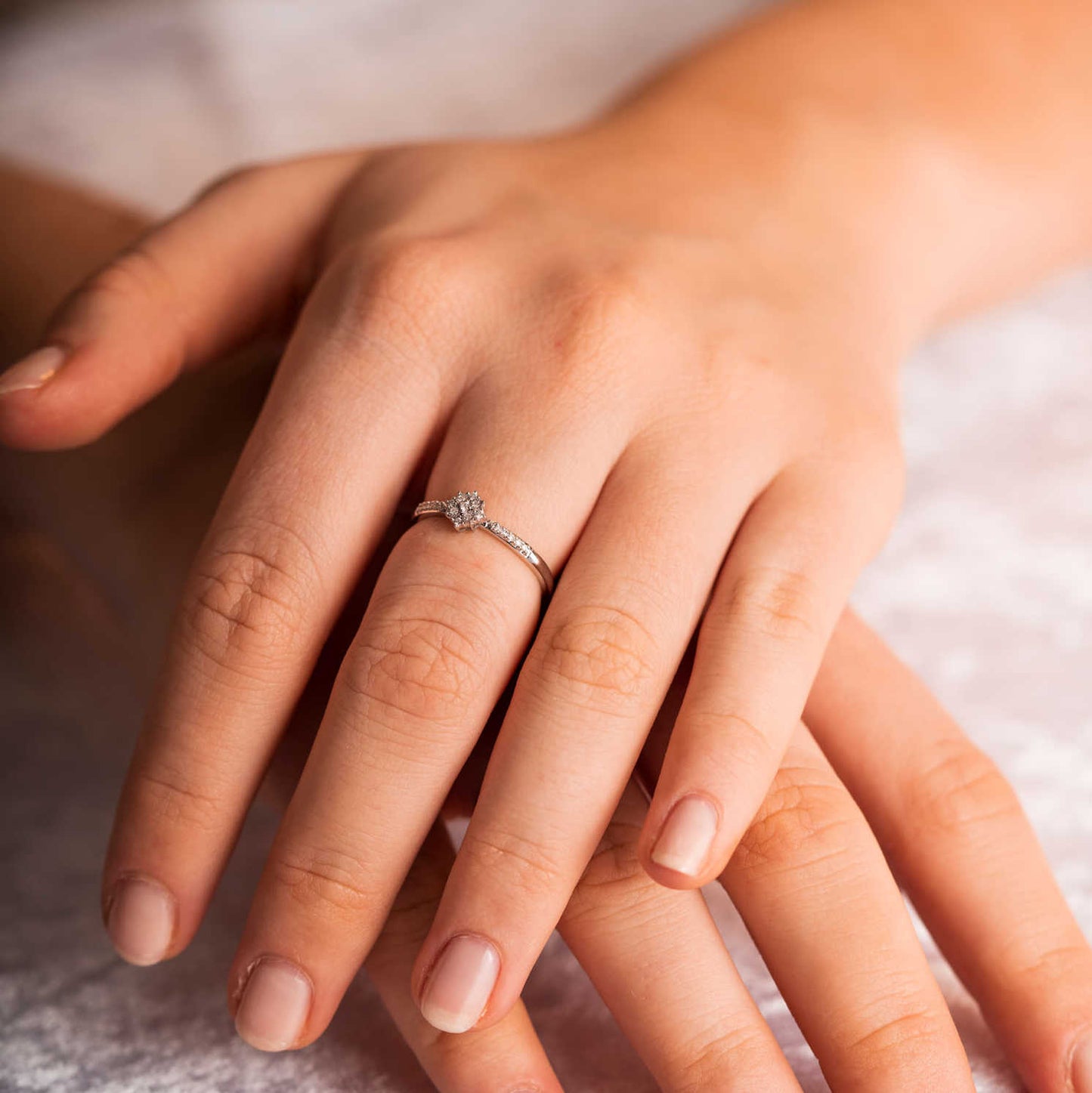 Ring i gull med diamant 0,07 WP 59763