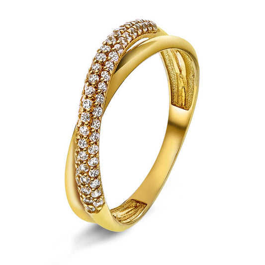 Ring i gull med zirkonia 59786